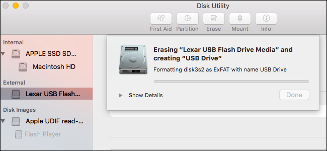 format usb flash drive for mac in pc